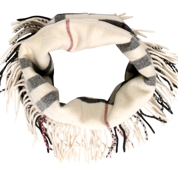 Authentic BURBERRY Nova Check Fringed Snood/Scarf - Picture 1 of 7